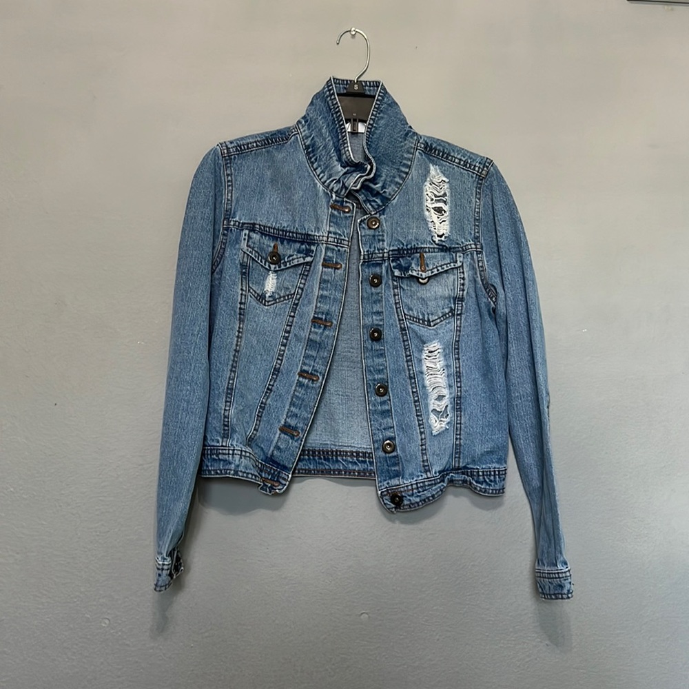 distressed Jean jacket